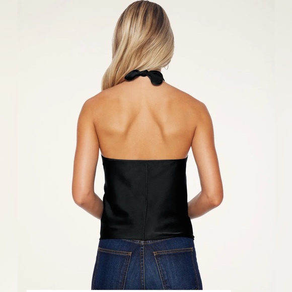 NWOT. Ramy Brook “Harriett” Silk Halter Top- Black - Picture 8 of 14